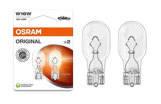 Комплект вказівних ламп розжарювання OSRAM W16W 921-2BL 12V W2.1X9.5D Blister (2 шт) Харків