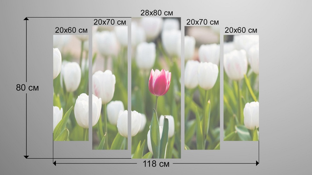 Модульна картина Тюльпани Art-126_5 Київ - фото 3