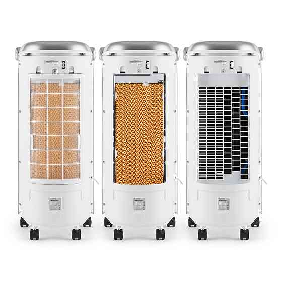 Maxfresh Fan Air Cooler Humidifier 4-in-1 Function Oscillation 6L Резервуар для води 55W Функція таймера Білий Рівне