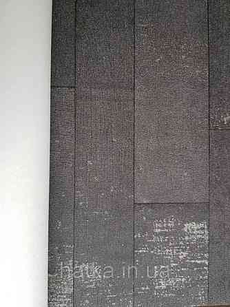 Обои флизелиновые эко Decoprint Essentials EE22565 под дерево доска с эффектом старения черная с серебром Киев