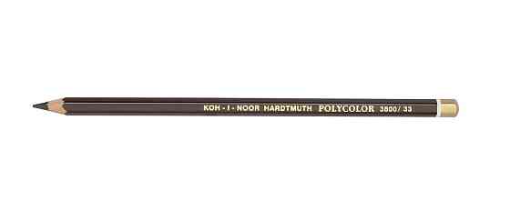 Олівець художній "Kooh-i-Noor" POLYCOLOR 3800/33 dark brown/темно-коричневий, шт Київ