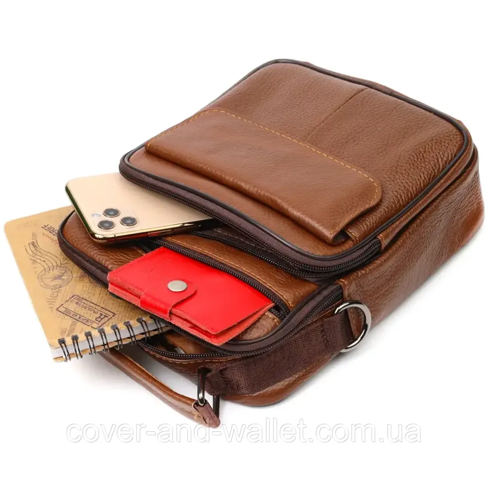 Качественная мужская сумка-барсетка с ручкой из натуральной кожи Vintage Киев - изображение 5