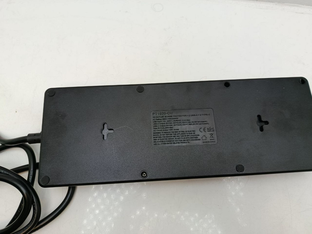 Мережевий подовжувач Ecopower PT1020-CU (10 розеток AC + 4 USB, 4000W, 1050J) Луцк - изображение 4