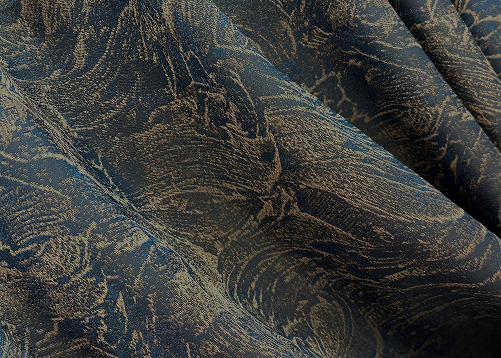 Комплект штор VR-Textil Жаккард Fantasy 150х270 2шт и Тюль 400х270 1634ш-1783т Синий с белым 71-049/3 Киев - изображение 5