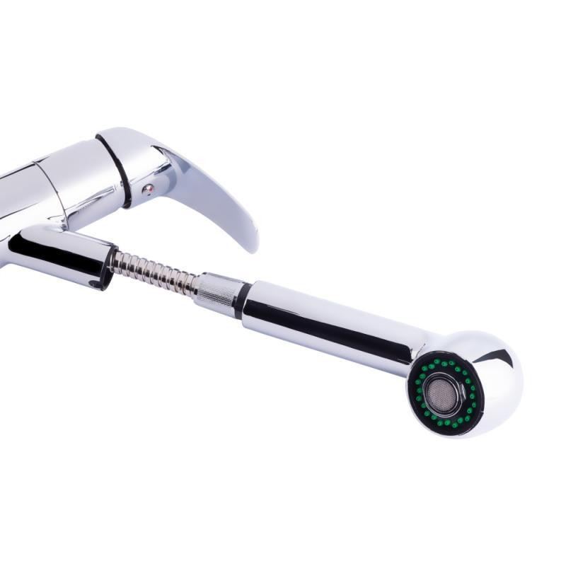 Смеситель для кухни из латуни Lidz Mars 011 с выдвижным изливом (k40) LDMAR011CRM34859 Chrome Харьков - изображение 4