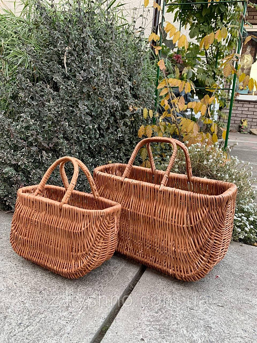 Набор корзин сумок плетеных кофейных Киев - изображение 5
