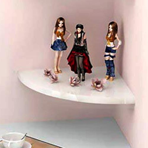 Угловая настенная полка 