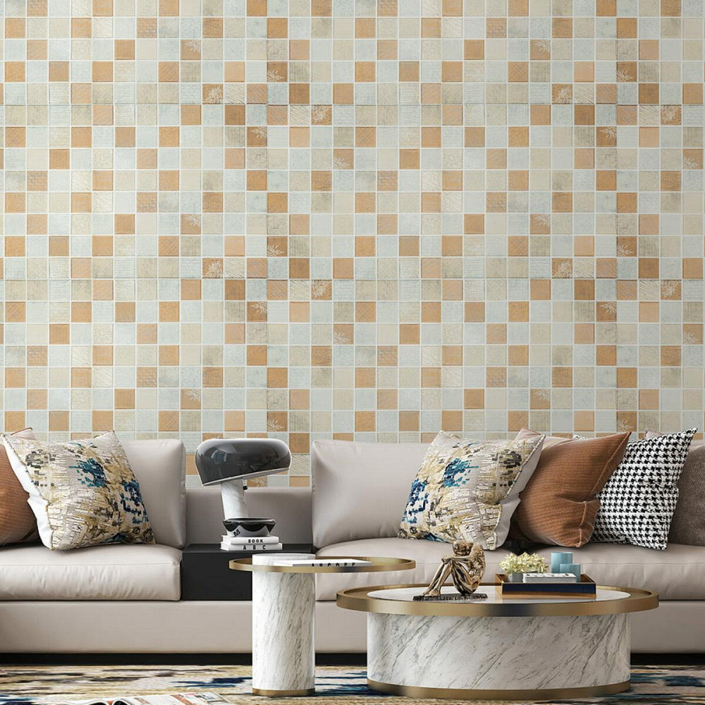 Панель стеновая 3D 700х700х4мм Мозаика бежевая SW-00002011 Днепр - изображение 5