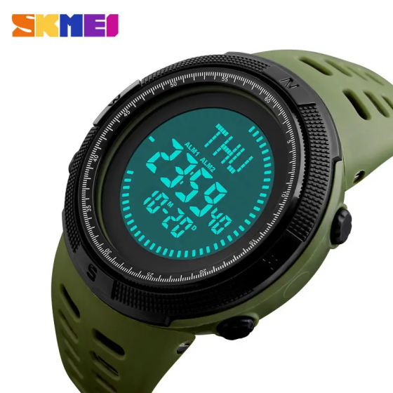 Часы мужские спортивные с компасом Skmei 1254 Compass (Зеленый) Винница