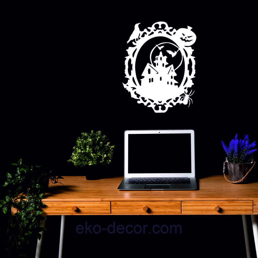 Декоративне настінне Панно «Замок», Декор на стіну 50*40 см, Білий Київ - фото 6