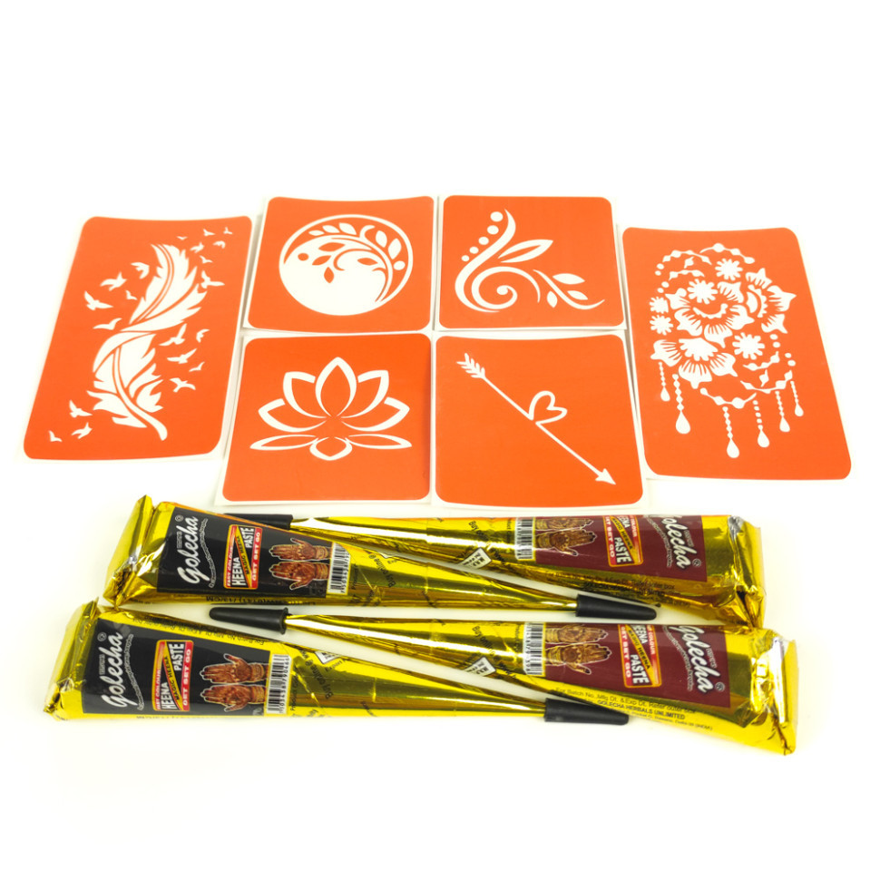 Набор хны с трафаретами для био-тату №3 henna-set-03 Винница - изображение 3