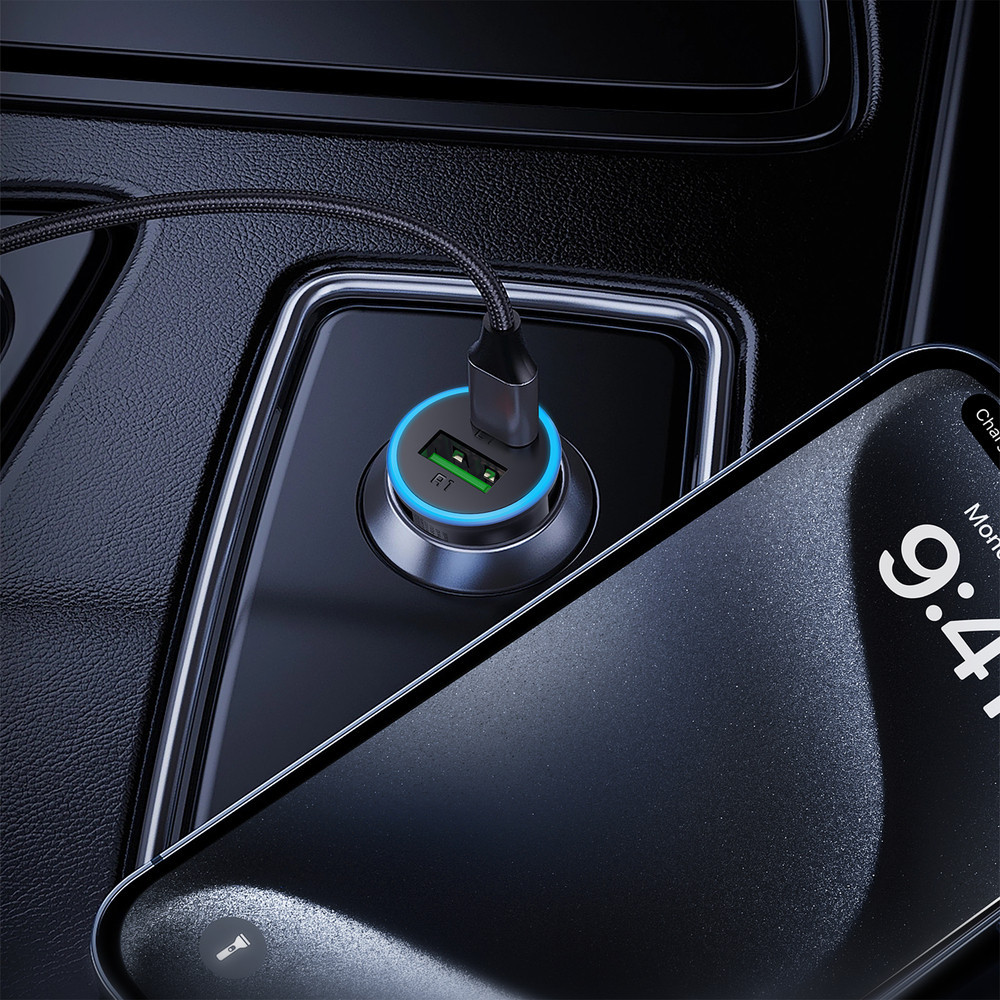 Автомобільний зарядний пристрій ACEFAST B15 65W (USB-A+USB-C) dual port metal car charger Одеса - фото 7