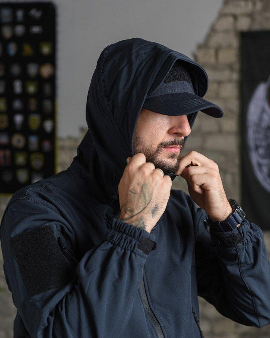 Тактическая куртка мужская ДСНС софтшел водоотталкивающяя ткань синяя - Одесса - изображение 15