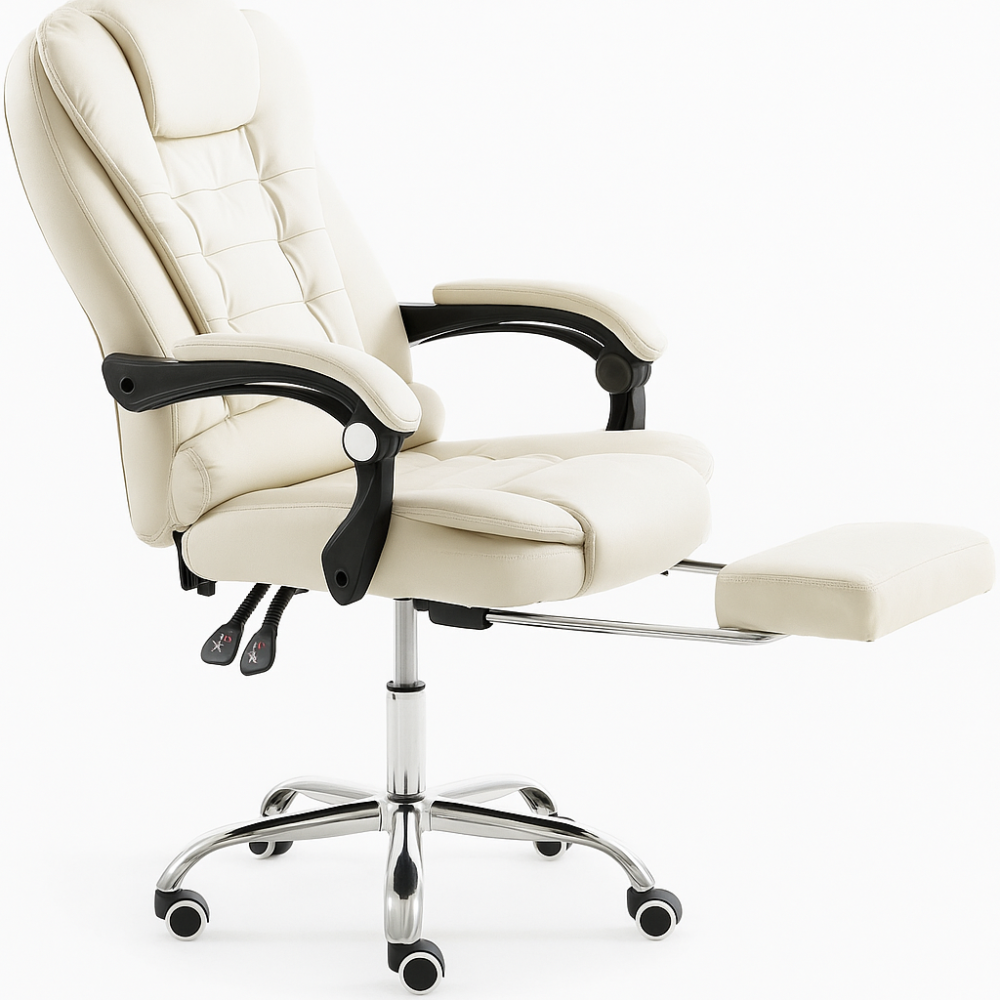 Крісло офісне Diego D2 молочне Київ - фото 3