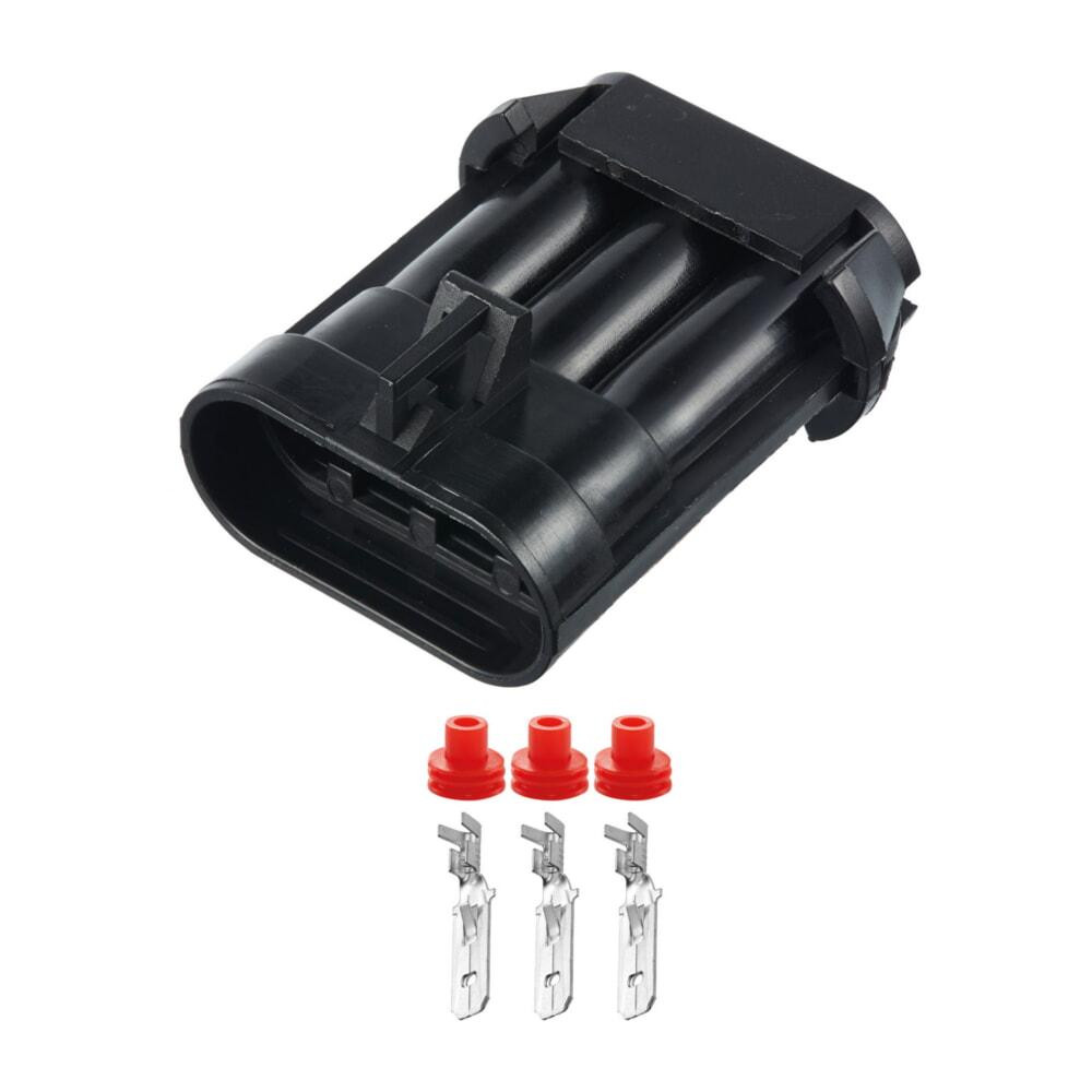 Роз'єм конектор 3-кон., Вентилятор Hella, 12124686, 15358681, APTIV (Delphi) Америка, Корея, Buick, Cadillac, Chevrolet 40591 Київ - фото 1