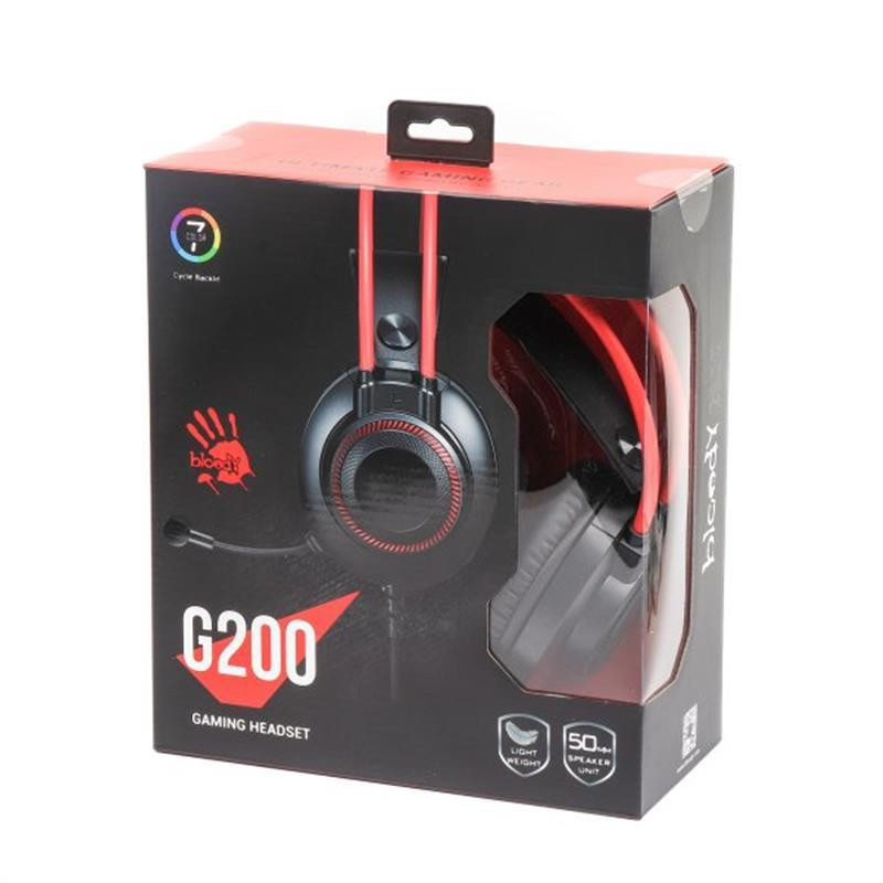 Гарнітура A4Tech Bloody G200 Black/Red чорний/червоний Харьков - изображение 10