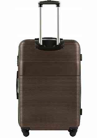 Валіза пластикова WINGS 5398 велика 75 см коричнева Київ