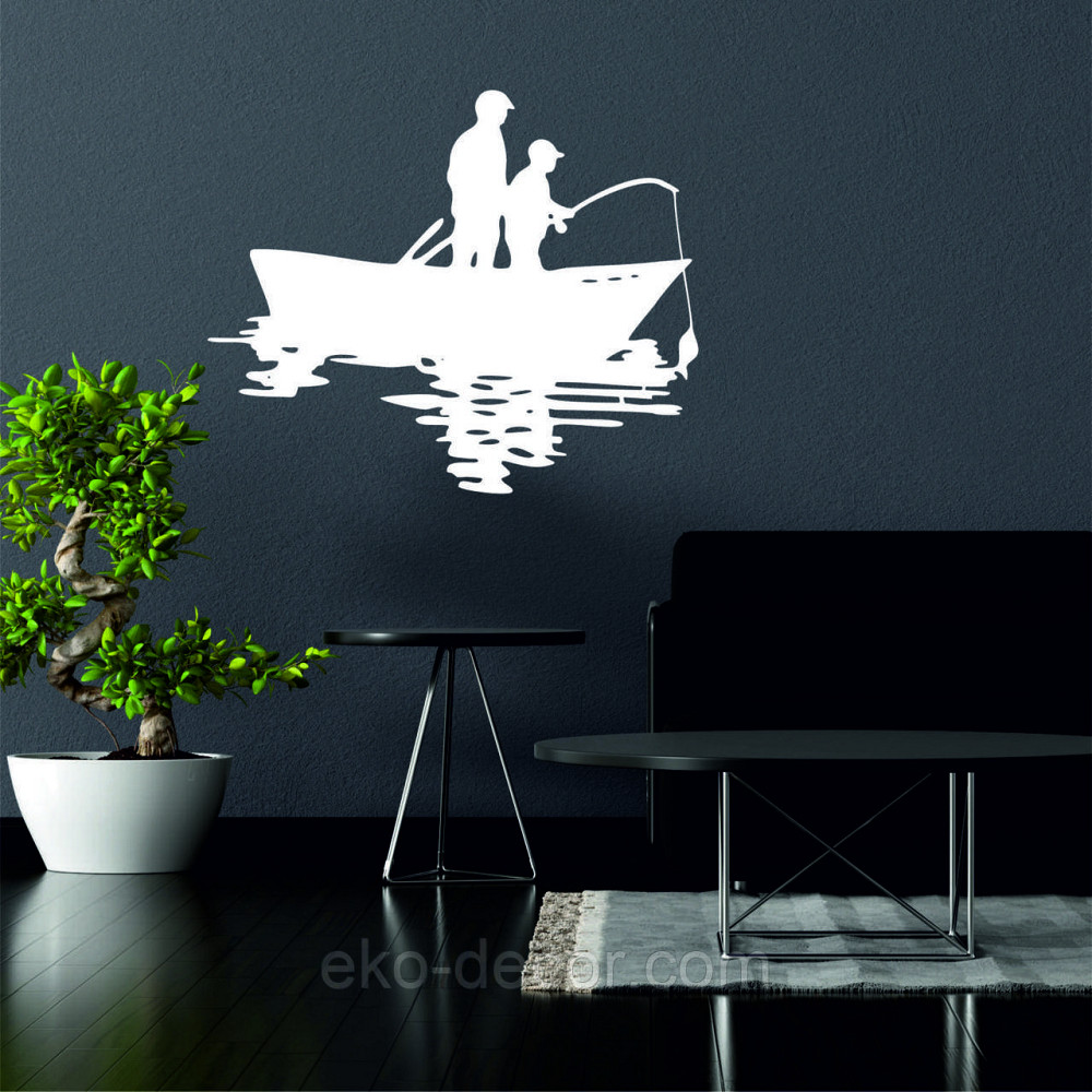 Декоративное настенное Панно «Рыбалка», Декор на стену 90*74 см, Белый Киев - изображение 3