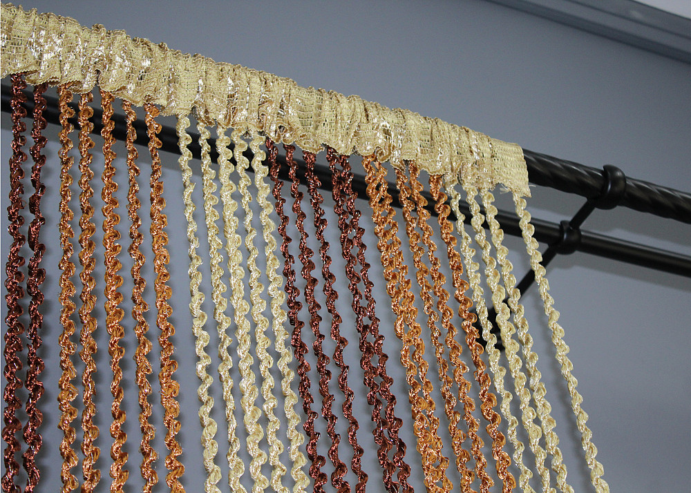 Шторы-нити спираль с люрексом Светло-коричневый с бежево-коричневым 300х300см 1 шт (61-056) Киев - изображение 8