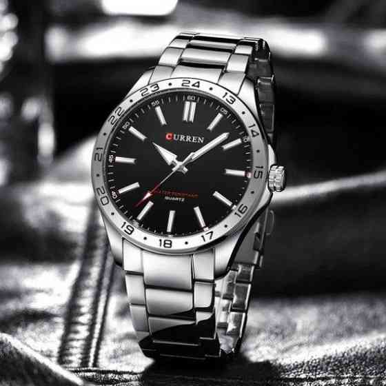 Чоловічий наручний класичний годинник Curren Hector (Сріблястий) Вінниця