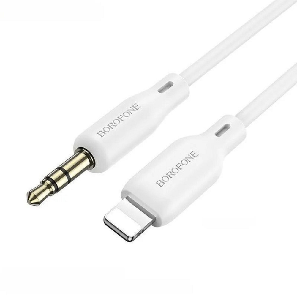 Аудiо-кабель BOROFONE BL18 iP silicone digital audio conversion cable White Київ - фото 2