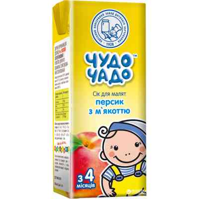 Сік дитячий Чудо-Чадо Персиковий з м'якоттю, цукром і вітаміном C 200 мл (4820016251687) Вінниця