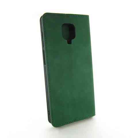 Чехол книжка Xiaomi Redmi Note 9 pro 9S Premium (зеленый) Одесса