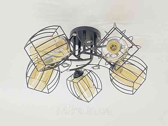 Стельова люстра на 5 плафонів 91187C/5 чорна Київ