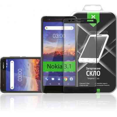 Скло захисне Vinga для Nokia 3.1 Black (VTPGS-N31B) Вінниця