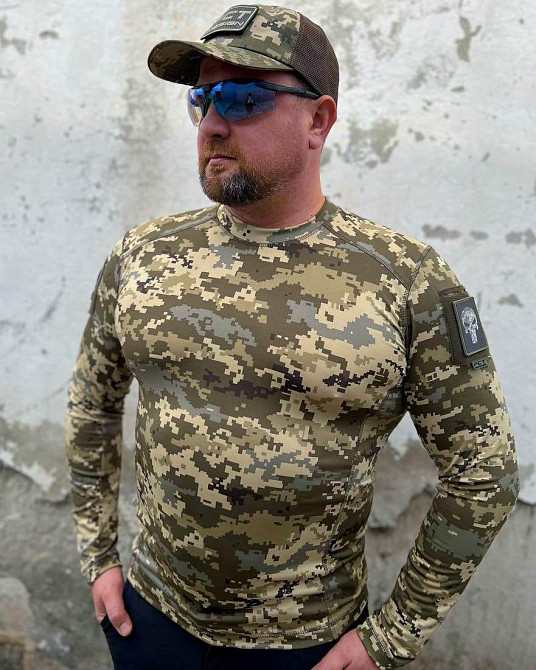 Лонгслів тактичний джерсі стрейч піксель ЗСУ Киев - изображение 2