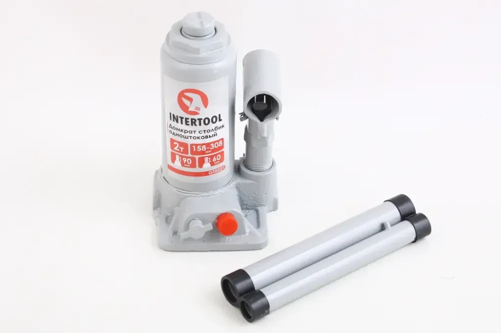 Домкрат гідравлічний 2 т 158-308м Intertool з передохром. Вінниця - фото 1