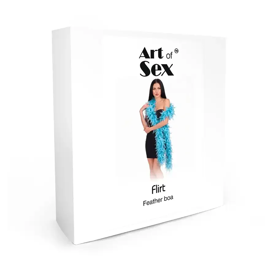 Боа з пір’я Art of Sex, довжина 2 метри, колір блакитний Львів - фото 3