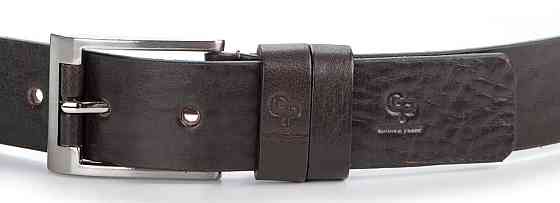 Мужской элитный кожаный ремень GRANDE PELLE 00776 Коричневый Киев