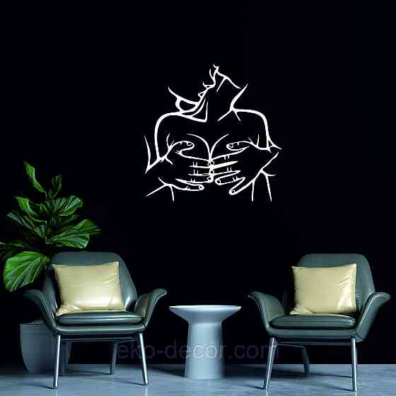 Декоративное настенное Панно «По взрослому 18+», Декор на стену 70*70 см, Белый Киев