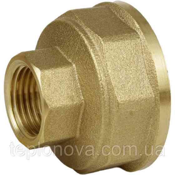 Муфта редукционная латунная 1 1/2″ВР х 3/4″ВР штампованная восьмигранная А0336А VA Черновцы