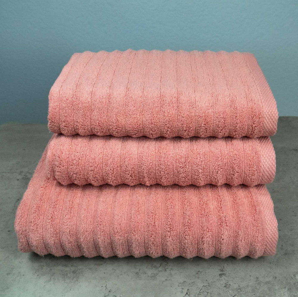 Набор махровых полотенец Зеро Твист 3шт GM Textile 50x90см, 50x90см, 70x140см 550г/м2 (Терракотовый) Сумы - изображение 1