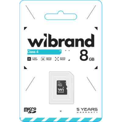 Карта памяти Wibrand 8GB mictoSD class 4 (WICDC4/8GB) Винница
