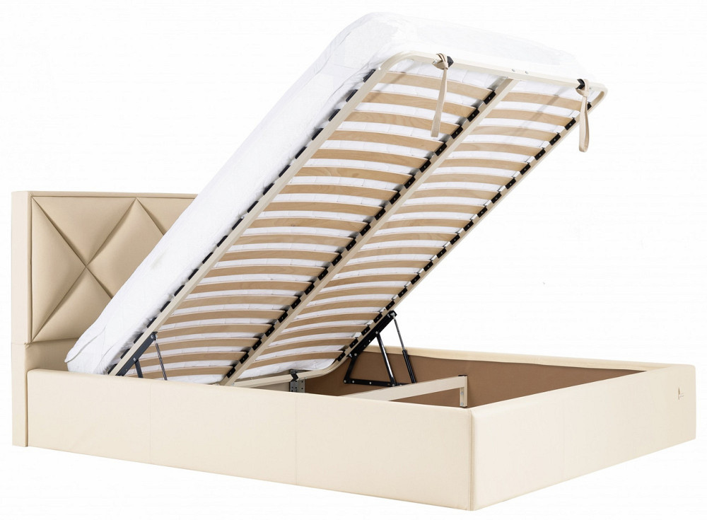 Кровать Двуспальная Leeds Comfort 180 х 200 см Fly 2207 С подъемным механизмом и нишей для белья Бежевый Днепр - изображение 10
