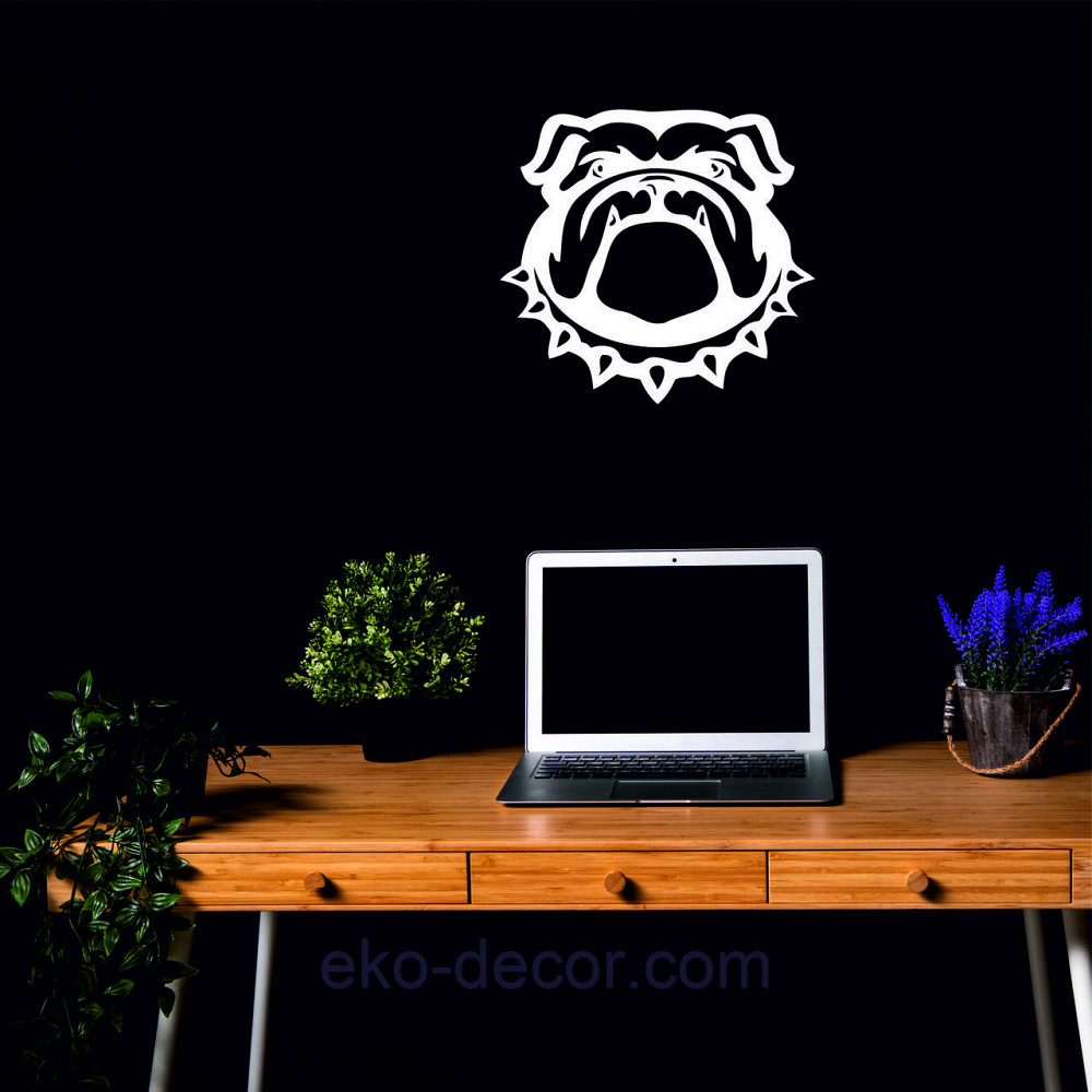 Декоративное настенное Панно «Бульдог», Декор на стену 70*70 см, Белый Киев - изображение 5