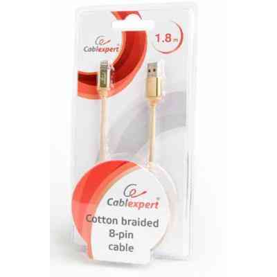 Дата кабель USB 2.0 AM to Lightning 1.8m Cablexpert (CCB-mUSB2B-AMLM-6-G) Вінниця