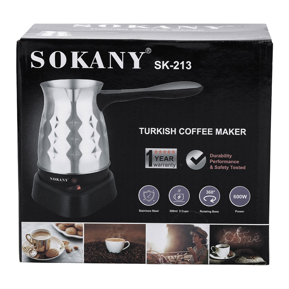 Електротурка Sokany кавоварка 600 Вт для дому 500 мл SK-213 Коломия - фото 2