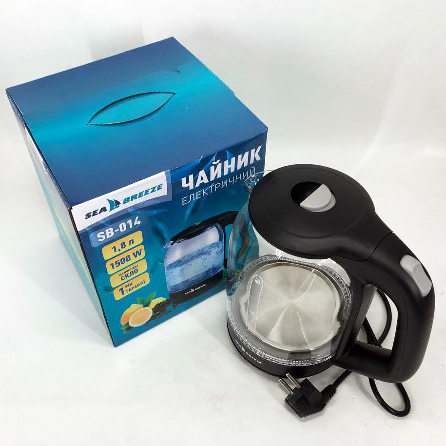 Электрочайник стильный SeaBreeze, Электрочайник с автоотключением при закипании, Эл чайник для кухни JN-24 Львов - изображение 13