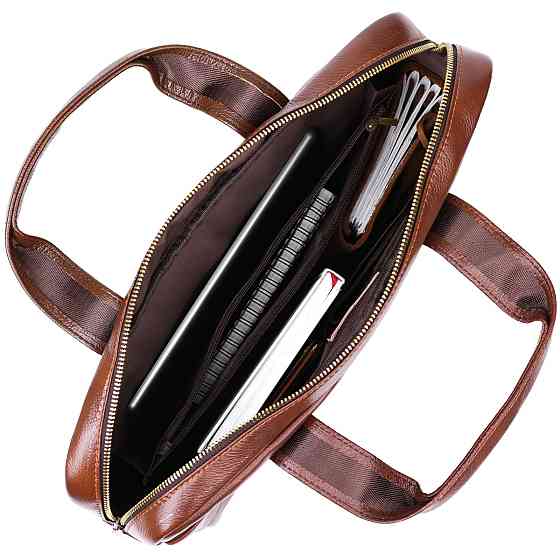 Кожаная мужская сумка для ноутбука Vintage 20470 Коричневый Киев