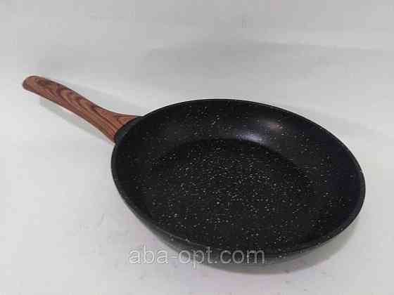 Сковорода гранитное антипригарное покрытие з коричневою ручкой Ø 22 см (шт).Aba-Opt Одесса