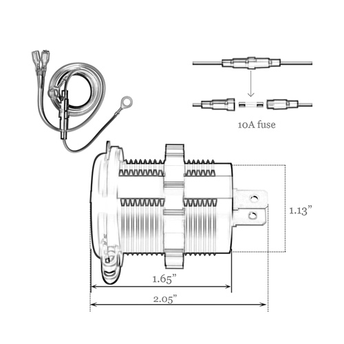 Встраиваемый адаптер 2x USB с вольтметром для авто Киев