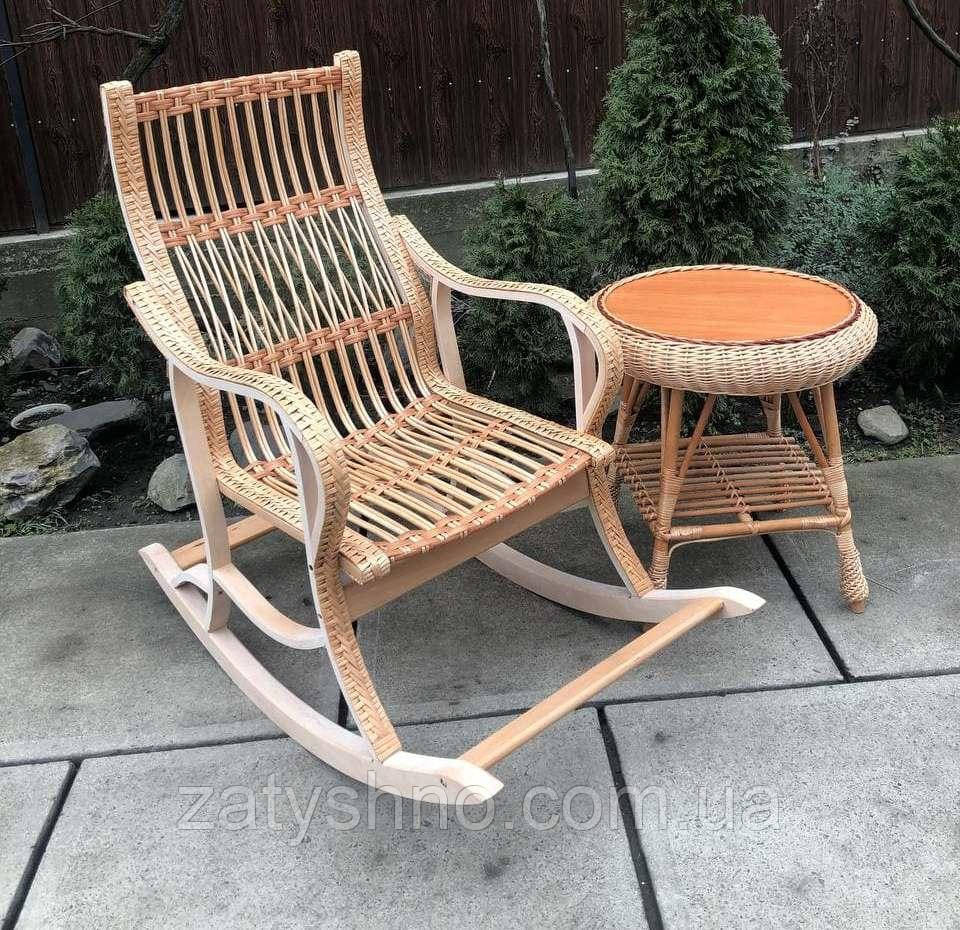 Меблі плетені: гойдалка та журнальний стіл Київ - фото 2