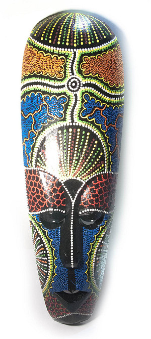 Настінна маска з дерева розмальована Київ - фото 1