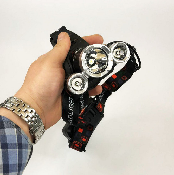 Потужний акумуляторний ліхтарик на голову Police 3000-T6+2XPE, Ліхтар для рятувальників на голову PK-97 Львів - фото 9