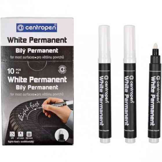 Маркер перманентний "Centropen" white 8586 білий 2,5 мм, шт Київ