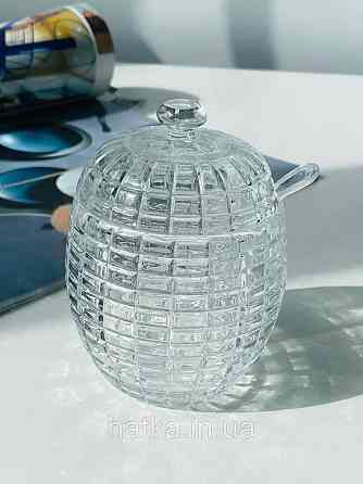 Медовниця банку для меду "Різнотрав'я" 230 мл скло з пластиковою ложкою Київ